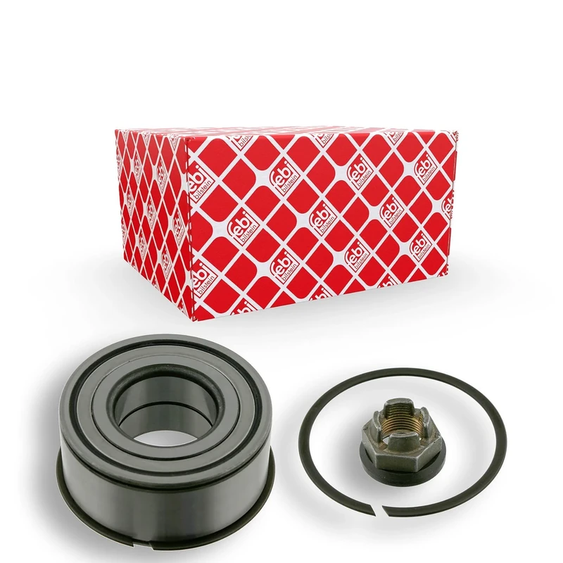 febi bilstein 19807 Wheel Bearing Kit with castle nut and circlip, pack of one