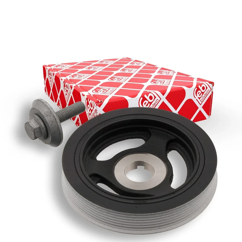 febi bilstein 33798 Pulley decoupled, for crankshaft with screw, pack of one