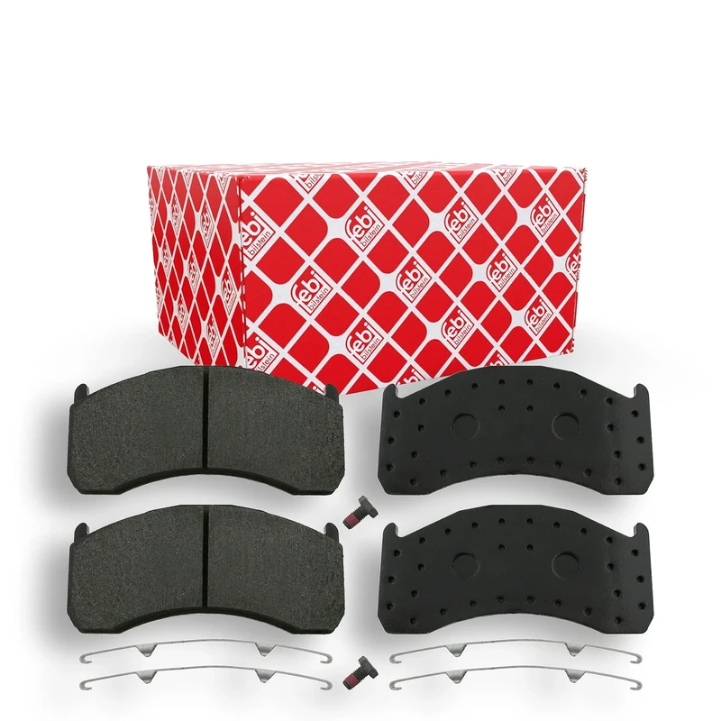 febi bilstein 16546 Brake Pad Set with additional parts, pack of four