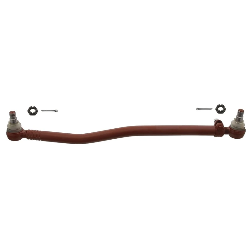 febi bilstein 19339 Drag Link with castle nuts and cotter pins, from steering gear to 1st front axle, pack of one