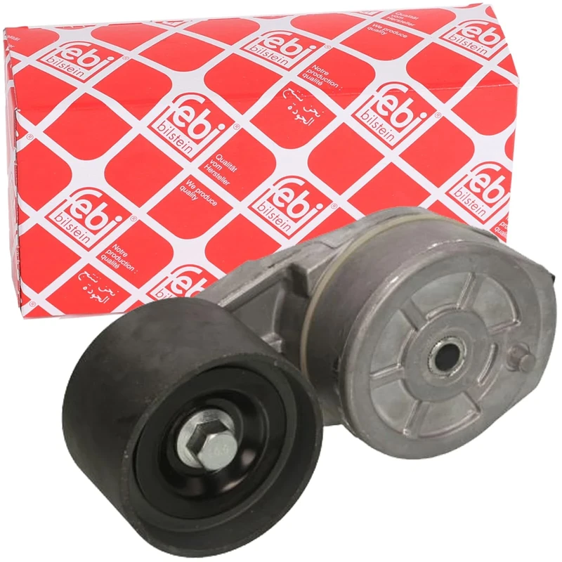 febi bilstein 22975 Tensioner Assembly for auxiliary belt, pack of one