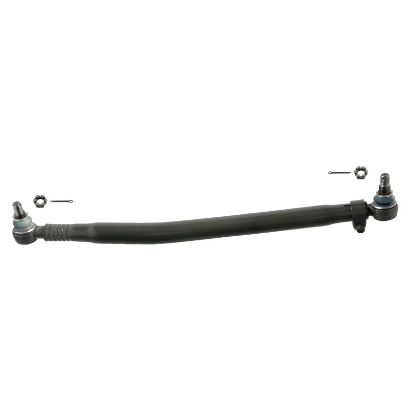 febi bilstein 18333 Drag Link with castle nuts and cotter pins, from steering gear to 1st front axle, pack of one