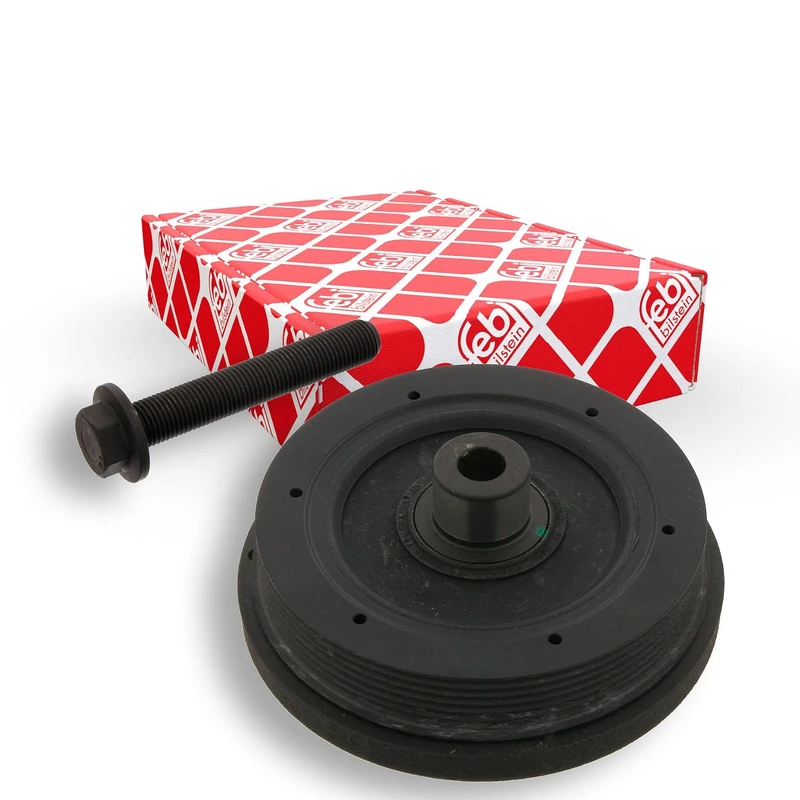 febi bilstein 34826 Pulley decoupled, for crankshaft with screw, pack of one