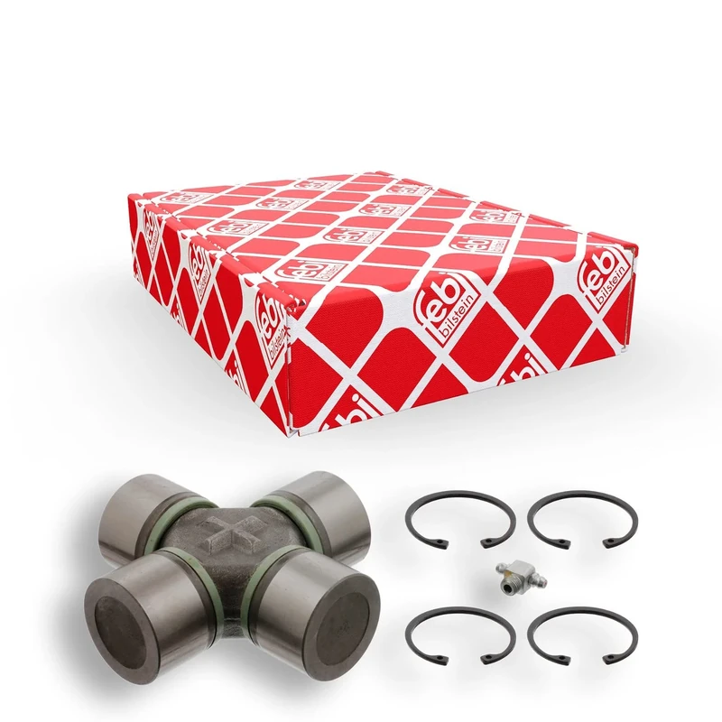 febi bilstein 11546 Universal Joint for propshaft, with grease nipple, pack of one