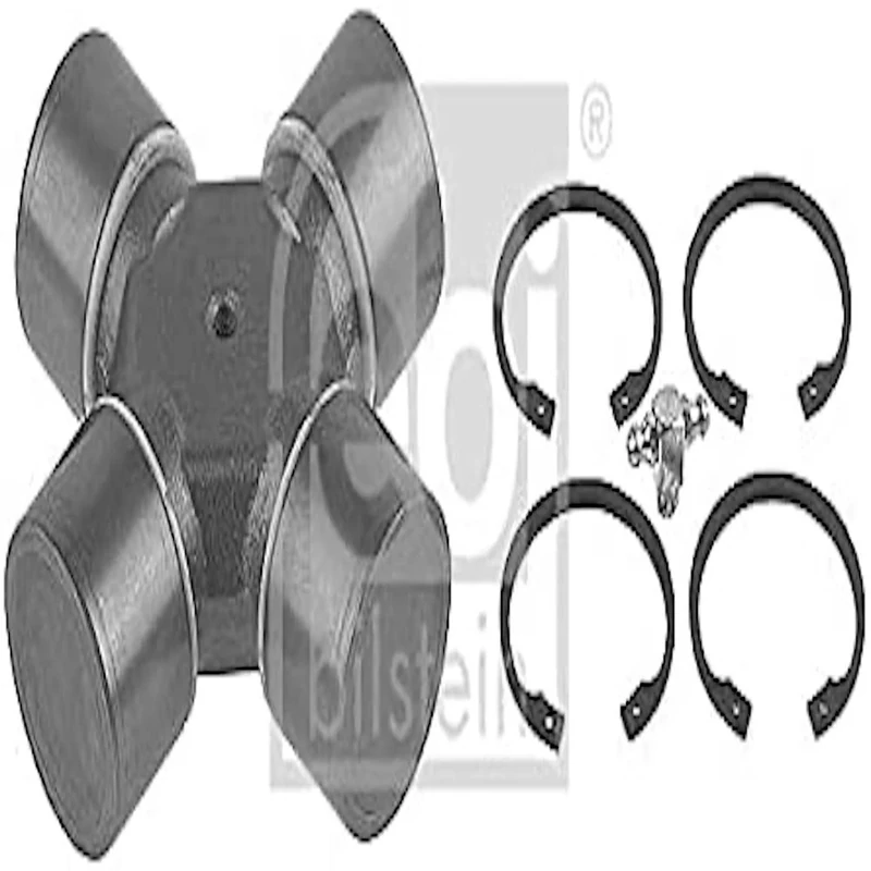 febi bilstein 11548 Universal Joint for propshaft, with grease nipple, pack of one