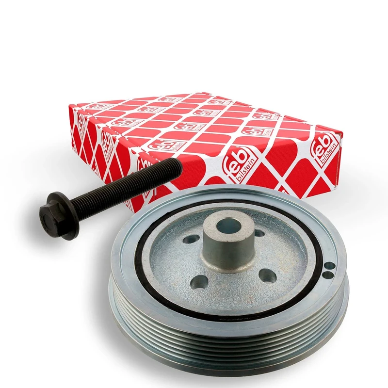 febi bilstein 34847 Pulley decoupled, for crankshaft with screw, pack of one