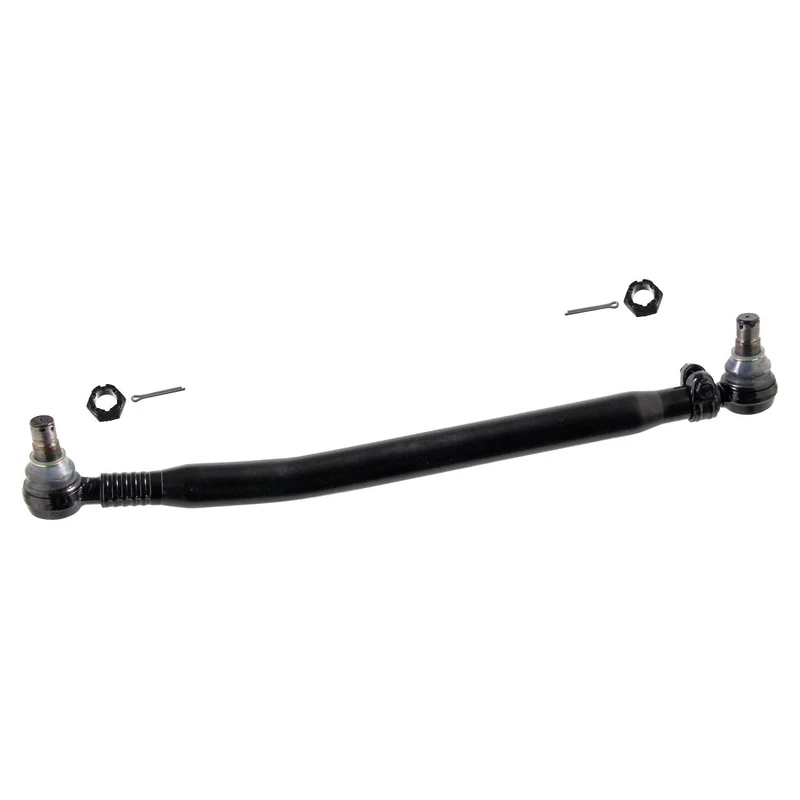 febi bilstein 19860 Drag Link with castle nuts and cotter pins, from steering gear to 1st front axle, pack of one