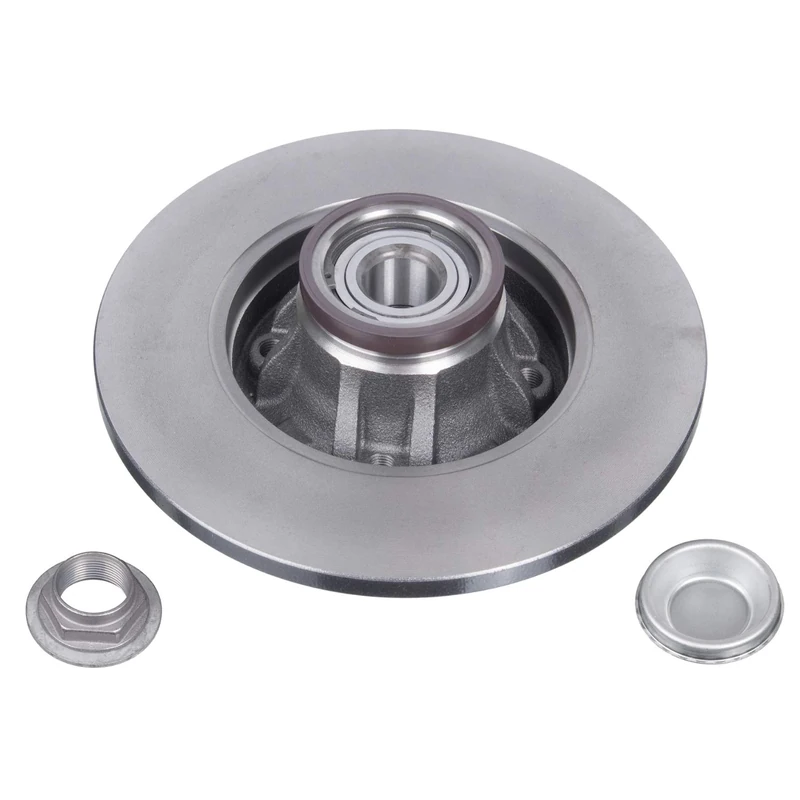 febi bilstein 32783 Brake Disc with bearing and ABS pulse ring (1 Brake Disc) rear, full, No. of Holes 4