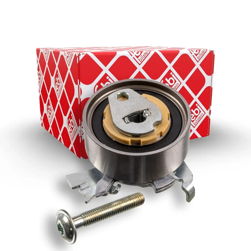 febi bilstein 10296 Tensioner Pulley for timing belt, with screw, pack of one