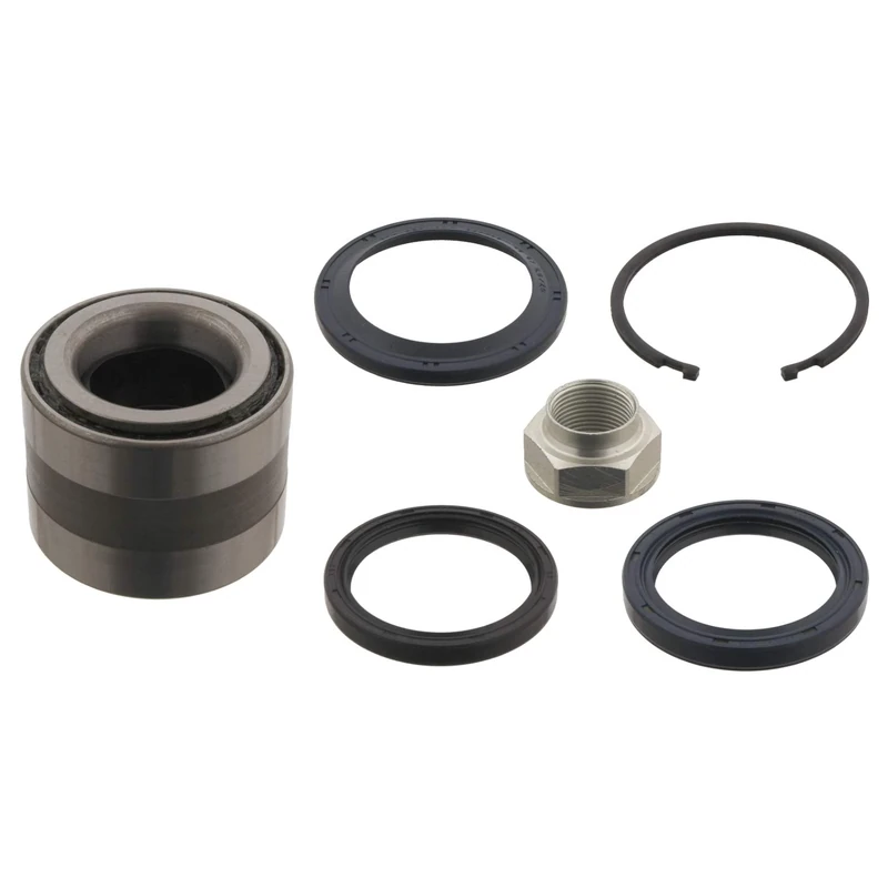 febi bilstein 29939 Wheel Bearing Kit with axle nut, circlip and seals, pack of one