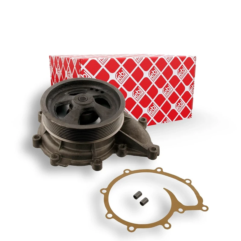 febi bilstein 21593 Water Pump with belt pulley and seals, pack of one