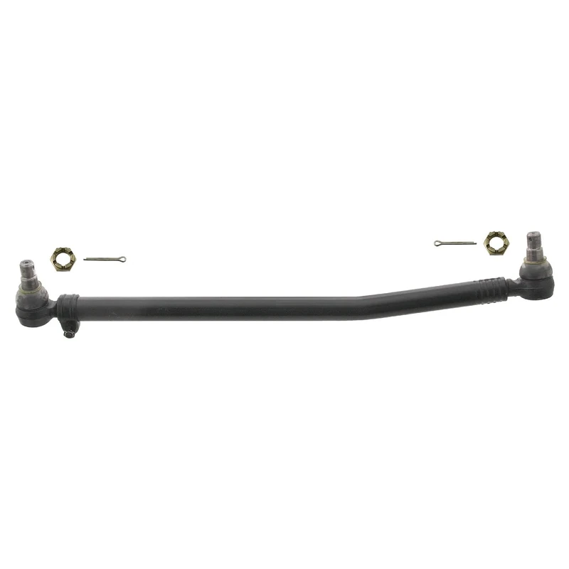 febi bilstein 30904 Drag Link with castle nuts and cotter pins, from steering gear to 1st front axle, pack of one