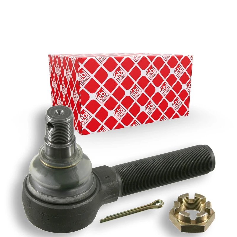febi bilstein 21595 Tie Rod- / Drag Link End with castle nut and cotter pin, pack of one