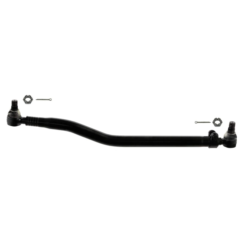febi bilstein 32336 Drag Link with castle nuts and cotter pins, from steering gear to 1st front axle, pack of one