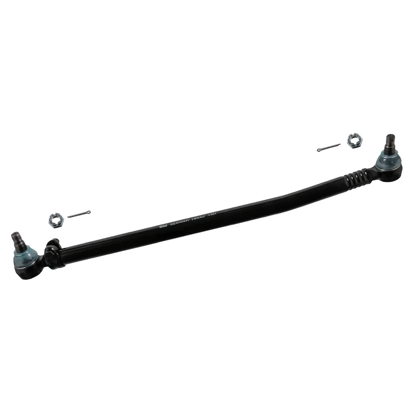 febi bilstein 18942 Drag Link with castle nuts and cotter pins, from steering gear to 1st front axle, pack of one