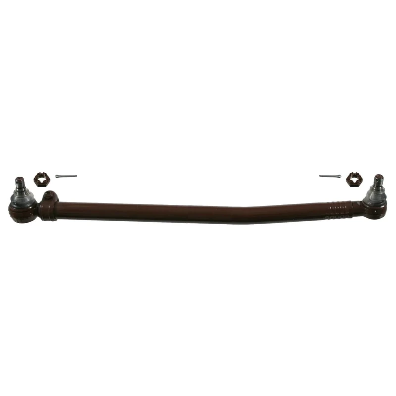 febi bilstein 18943 Drag Link with castle nuts and cotter pins, from steering gear to 1st front axle, pack of one