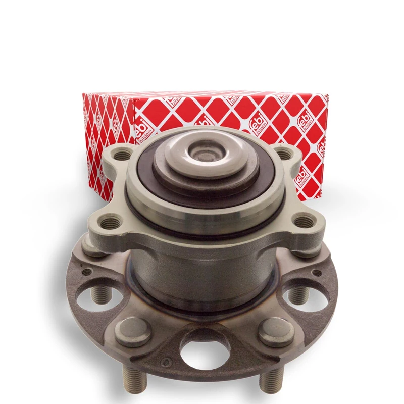 febi bilstein 33929 Wheel Bearing Kit with wheel hub, ABS sensor ring and axle nut, pack of one