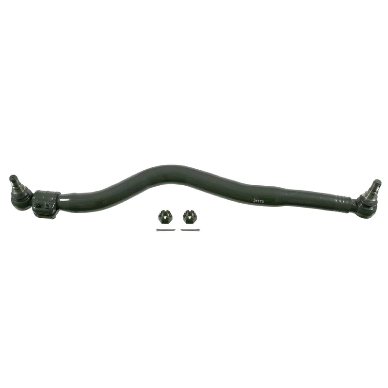febi bilstein 21173 Drag Link with castle nuts and cotter pins, from steering gear to 1st front axle, pack of one