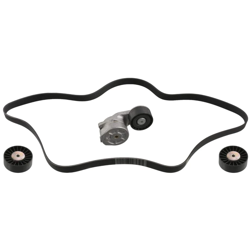 febi bilstein 32402 Auxiliary Belt Kit with belt tensioner and tensioner pulley, pack of one