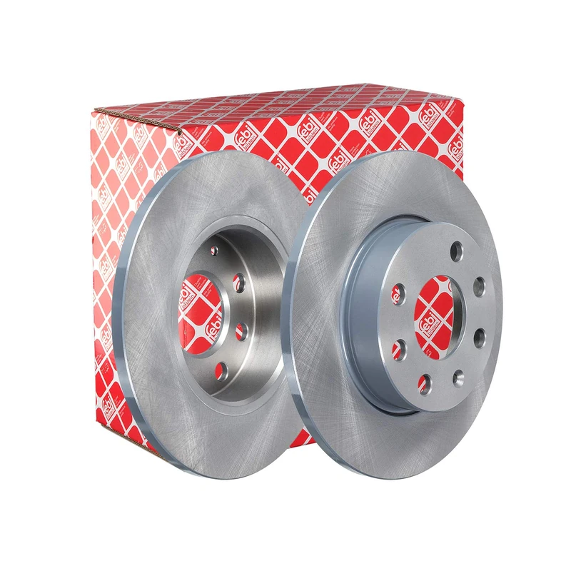 febi bilstein 19510 Brake Disc Set (2 Brake Disc) front, full, No. of Holes 4
