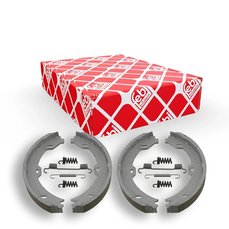 febi bilstein 23195 Brake Shoe Set for parking brake, with additional parts, pack of two