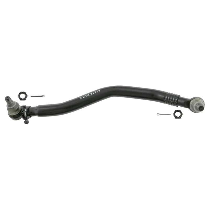 febi bilstein 21712 Drag Link with castle nuts and cotter pins, from steering gear to 1st front axle, pack of one