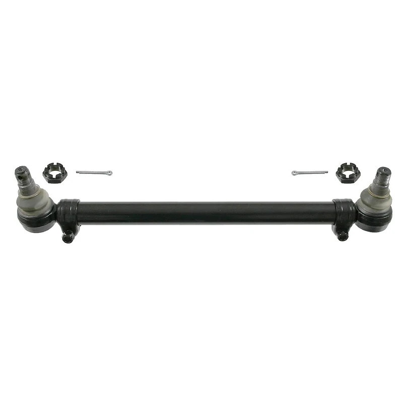 febi bilstein 21713 Drag Link with castle nuts and cotter pins, from 2nd idler arm to steered rear axle, pack of one