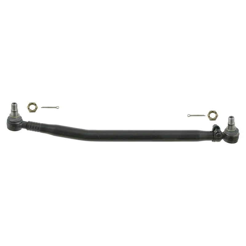 febi bilstein 24114 Drag Link with castle nuts and cotter pins, from steering gear to 1st front axle, pack of one