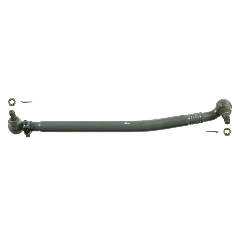 febi bilstein 21714 Drag Link with castle nuts and cotter pins, from steering gear to 1st front axle, pack of one