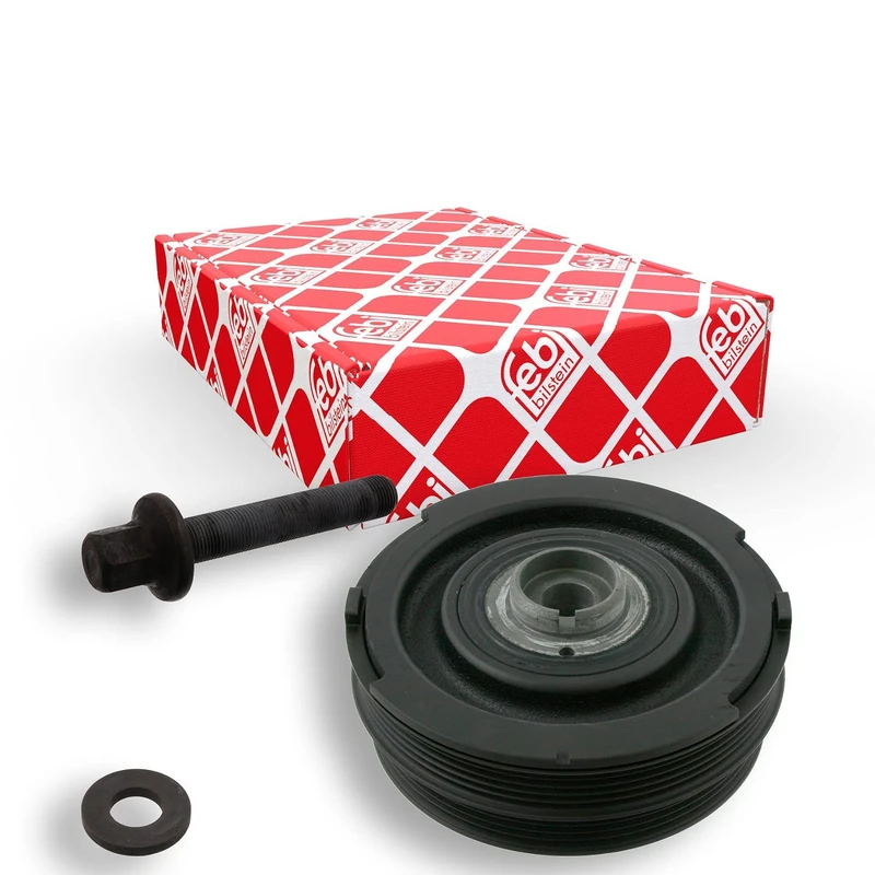 febi bilstein 33583 Pulley decoupled, for crankshaft with screw and disc, pack of one