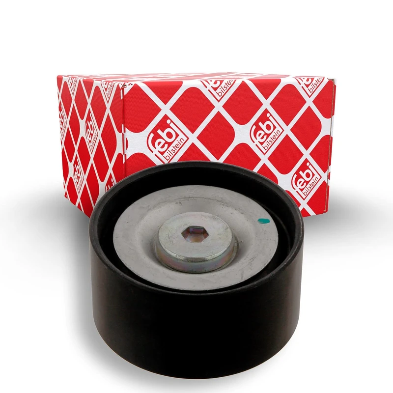febi bilstein 30647 Idler Pulley for auxiliary belt, with screw, pack of one
