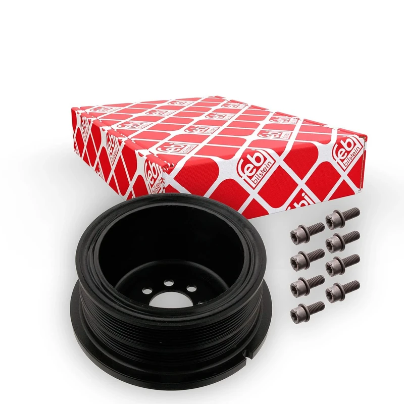 febi bilstein 33614 Pulley decoupled, for crankshaft with screws, pack of one