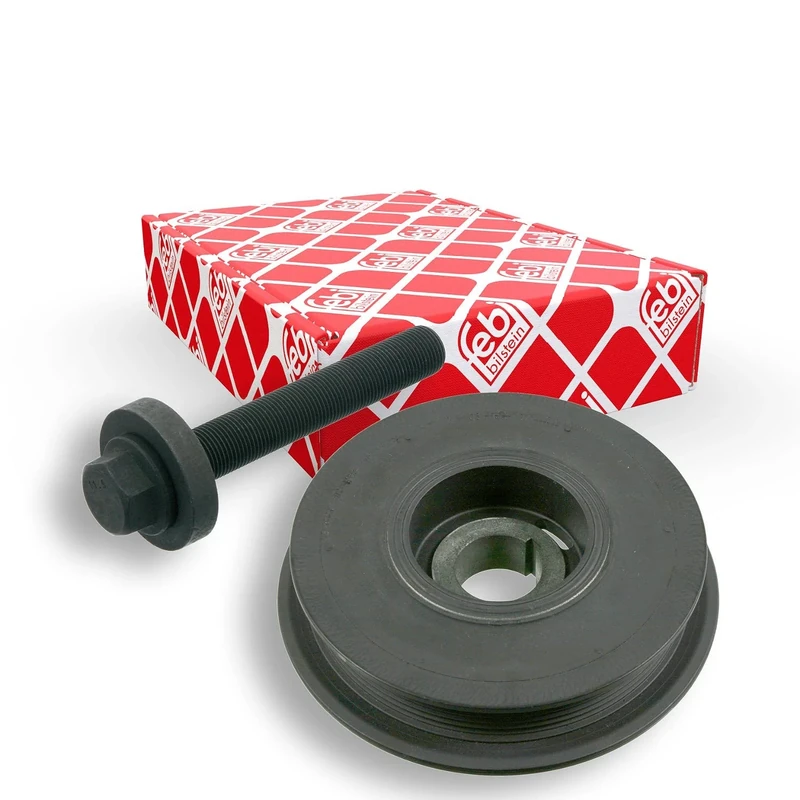 febi bilstein 33620 Pulley decoupled, for crankshaft with screw, pack of one