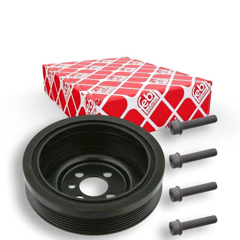 febi bilstein 33654 Pulley decoupled, for crankshaft with screws, pack of one