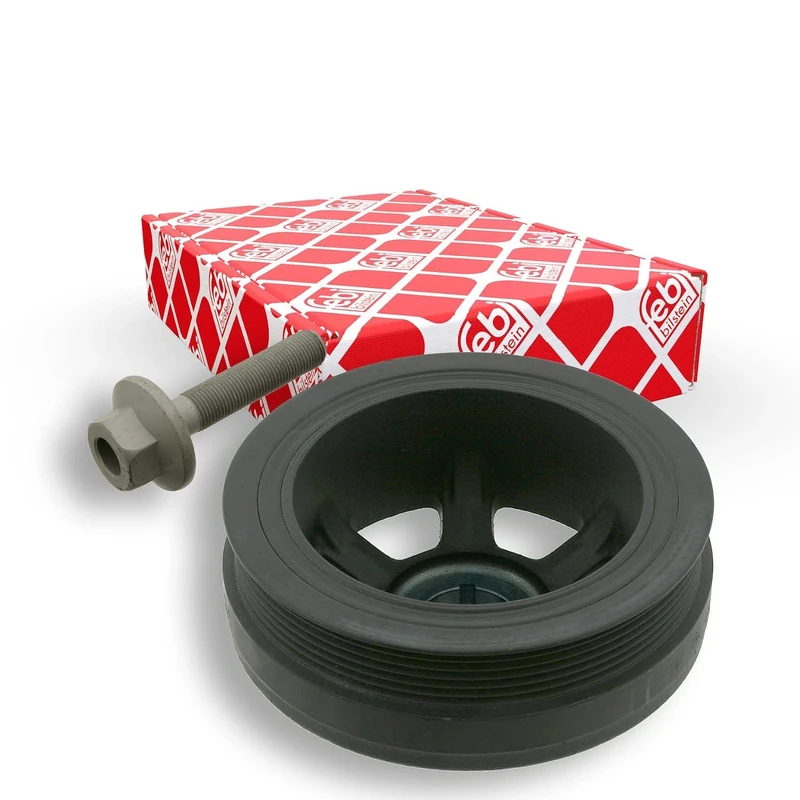 febi bilstein 33656 Pulley decoupled, for crankshaft with screw, pack of one