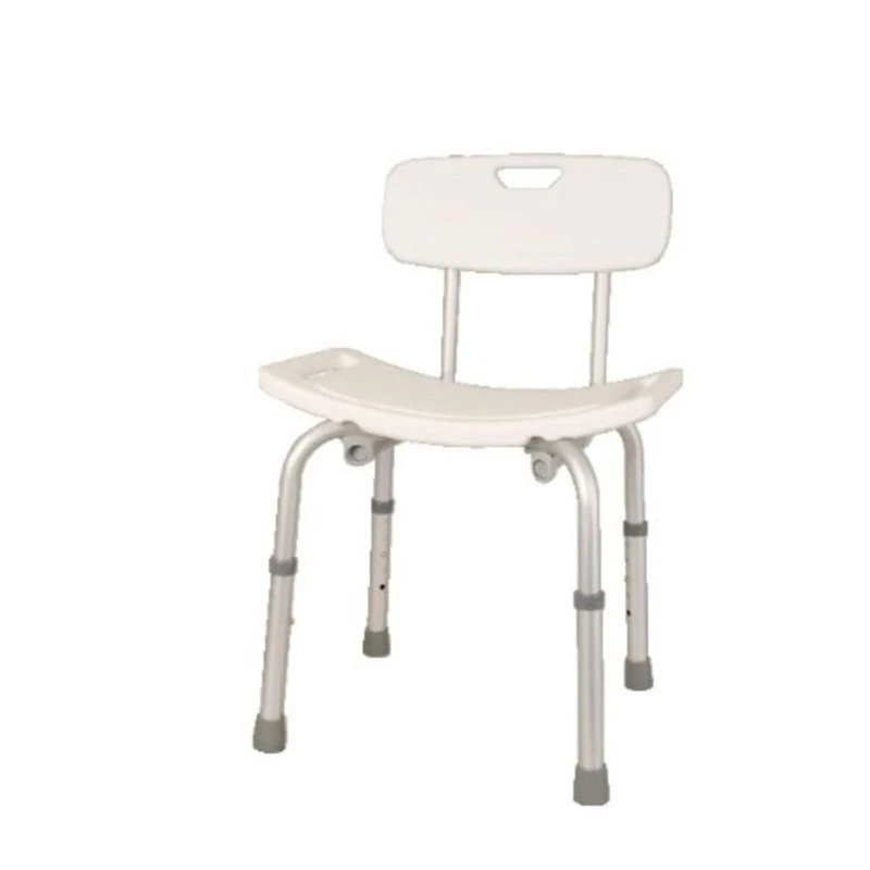 Homecraft Aluminum Medical Shower Stool, Adjustable Shower Chair, Non-Slip Shower Stool, Durable, Plastic Shower Chair, Shower Aid With Backrest (Eligible for VAT relief in the UK)