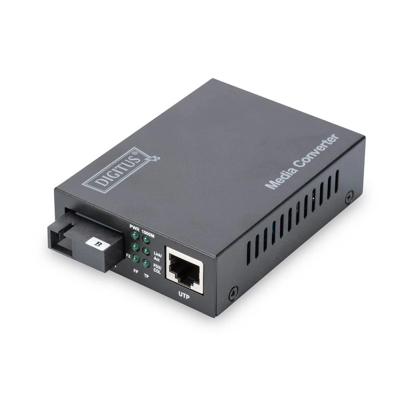 DIGITUS 82123 Bidirectional Gigabit Media Converter (RJ-45, SC Simplex, 2.5 Watt, MDI/MDI-X Function). - Image 1