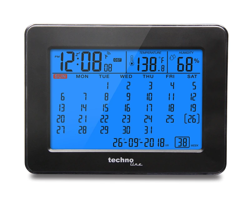 Smart Effects Technoline WT 2500 Desk Calendar with DCF-77 Radio Controlled Clock