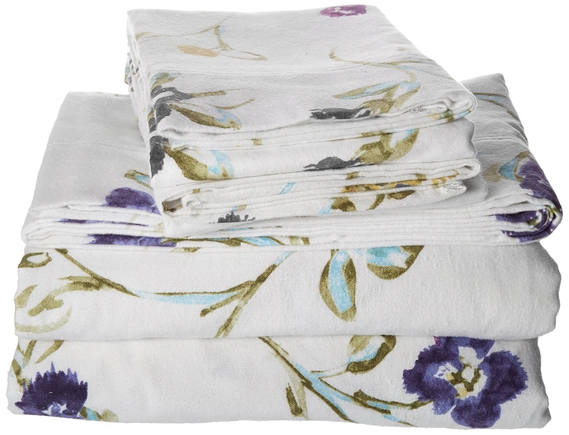 Tribeca Living Printed Flannel Sheets, Cotton, Multicolored, Twin XL