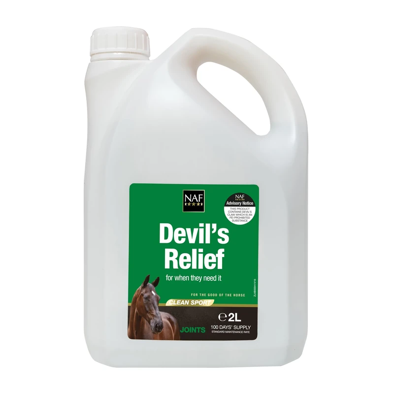 NAF Devil's Relief 2L – Herbal Joint Comfort Supplement for Horses – With Devil’s Claw, MSM & Natural Antioxidants – Supports Mobility, Comfort & Digestive Health