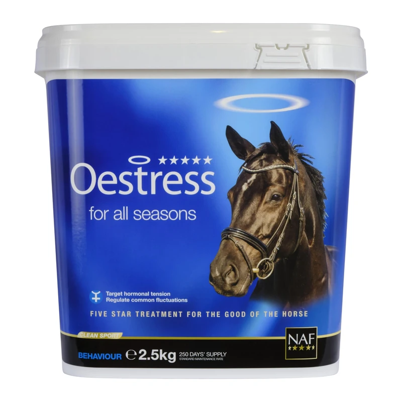 NAF Five Star Oestress 2.5kg – Hormonal Support Supplement for Mares – With Chasteberry, Magnesium & Herbal Extracts – Promotes Calm Behaviour & Comfort During Seasons