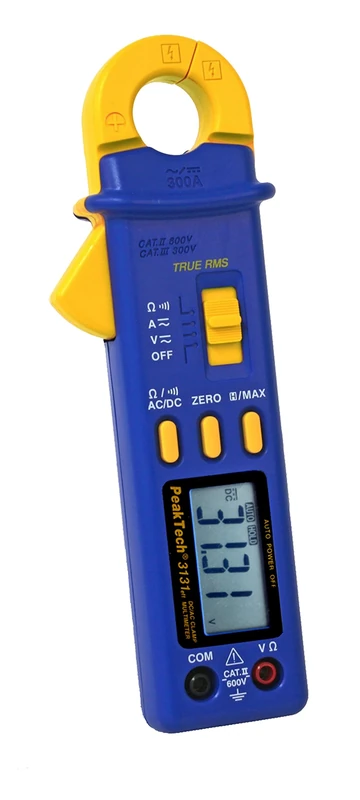 PeakTech True RMS Current Clamp - 300 A AC/DC, 4000 Counts with Multimeter, 1 Piece, P 3131