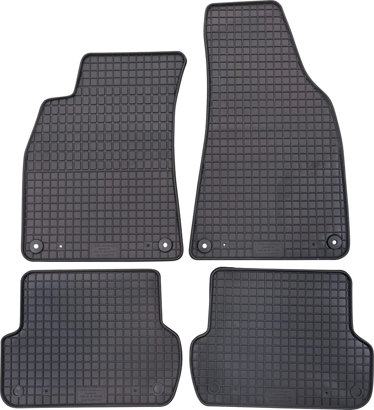Petex 13110 Rubber Mats, Set of 4