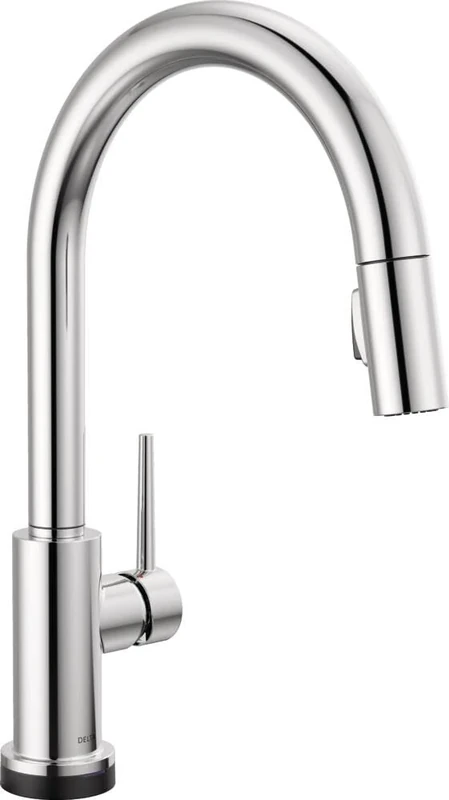 Delta Faucet Trinsic Touch Kitchen Faucet Chrome, Chrome Kitchen Faucets with Pull Down Sprayer, Kitchen Sink Faucet, Touch Faucet for Kitchen Sink, Delta Touch2O Technology, Chrome 9159T-DST