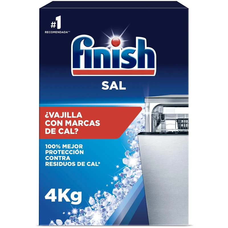 Finish Dishwasher Salt Box, 4kg, Prevents Limescale Build Up, Effective against Hard Water