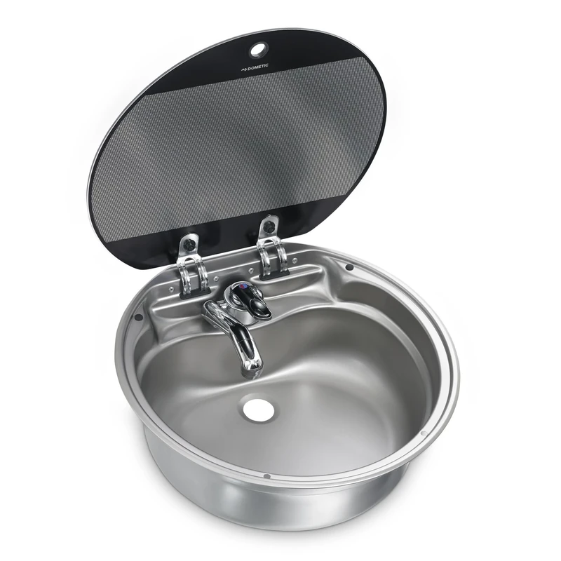 Dometic VA7306FP Round Sink With Glass Cover - Image 1