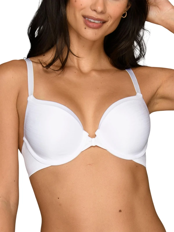 Vanity Fair Women's Illumination Front Closure Bra, 3-Way Convertible Staps, Lightly Lined Cups Up to Dd, Opaque, Star White, 34C