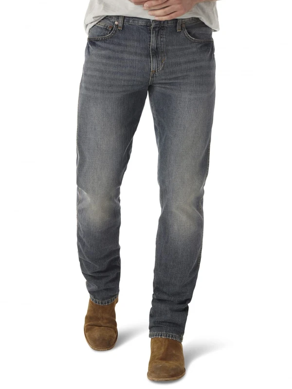 Wrangler Mens Retro Slim Fit Straight Leg Jeans, Dark Knight, 31W x 34L