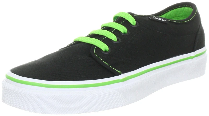 Vans Vulcanized, Unisex-Adults' Trainers, Black/Green Flash, 11 UK
