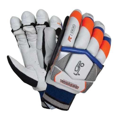 Kookaburra R-900 Cricket Batting Glove - Neutral/Blue/Orange, Small Men's (Right Handed)